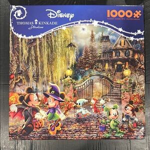 Disney Thomas Kinkade Halloween Puzzle with Vibrant Colors
